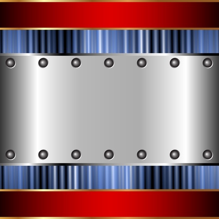 Metallic background of steel plates for your designのイラスト素材