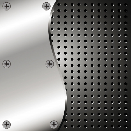 Metallic background with grid for your designのイラスト素材