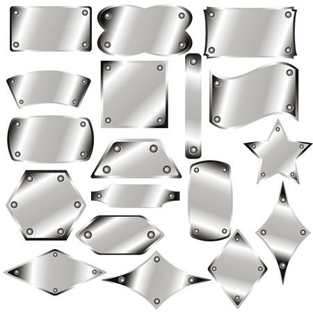 A set of metal plates for your designのイラスト素材
