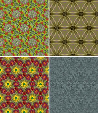Seamless set of different patterns for your designのイラスト素材
