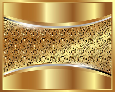 Metallic gold background with pattern and space for textのイラスト素材