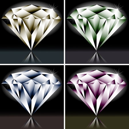 Set of colored diamonds for your designのイラスト素材