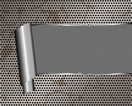 Background with torn metal and place for textのイラスト素材