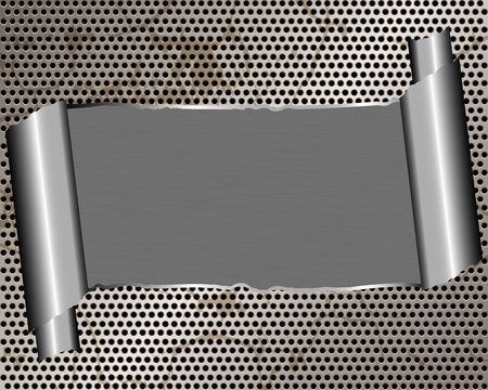 Background with torn metal and place for textのイラスト素材