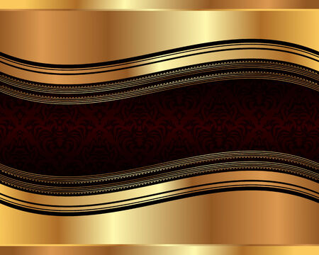 Golden wavy background pattern for your designのイラスト素材