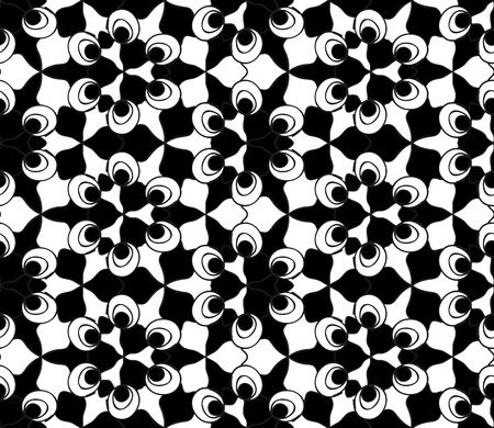 Seamless monochrome patternのイラスト素材