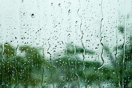 raindrops on window glass, backgroundの写真素材