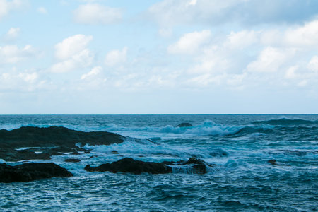 ocean wave in the ocean during storm