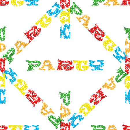 Party typography seamless background patternのイラスト素材