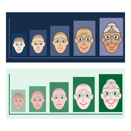 Presentation for different age groups vektor setのイラスト素材