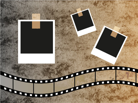 Scrap vintage set of photo frames vektorのイラスト素材