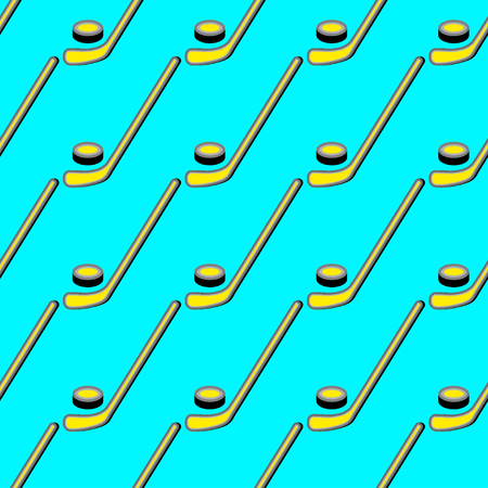 Seamless sport equipment pattern background. Active lifestyle illustration.のイラスト素材