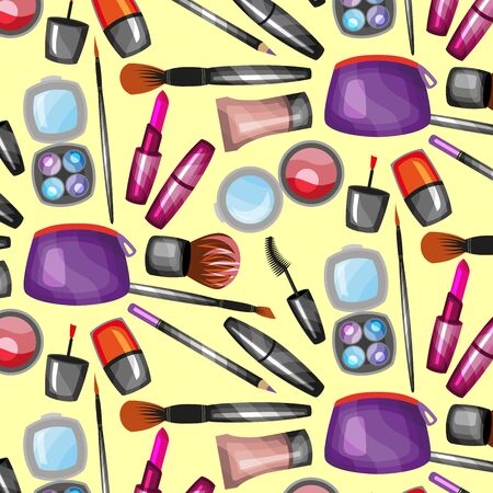 pattern with cosmeticの写真素材