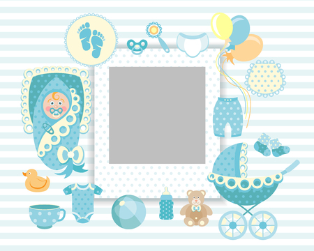Baby Boy Setの写真素材