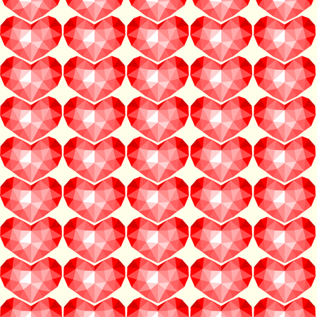 Red hearts pattern.のイラスト素材