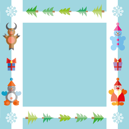 Abstract design Christmas card illustration for text.のイラスト素材