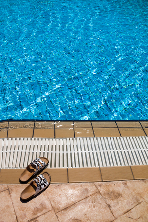 swimming pool in beautiful parkの写真素材