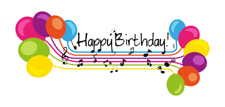 Happy Birthday greeting card with lettering designの写真素材