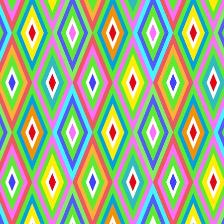 Seamless vector geometric rhombus color pattern backgroundのイラスト素材