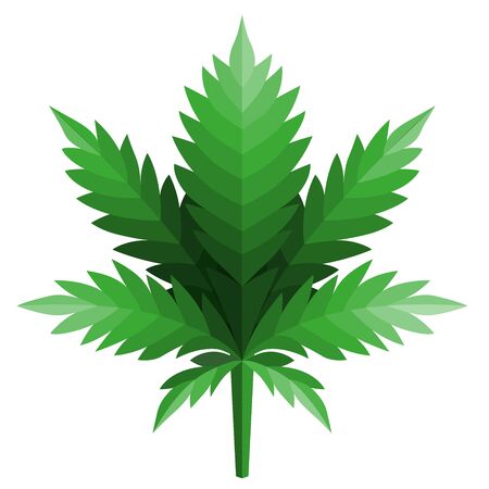 cannabis leaf logo Designs Inspiration Isolated on White Backgroundのイラスト素材
