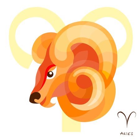 Capricorn Zodiac sign. Astrological horoscope collection. Multicolor on black dackground. Vector illustrationのイラスト素材