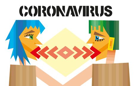 coronavirus 2019-nCoV concept.Dangerous  nCoV coronavirus, SARS pandemic risk alert.のイラスト素材