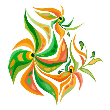 Decorative floral background with abstract beautiful flowersのイラスト素材