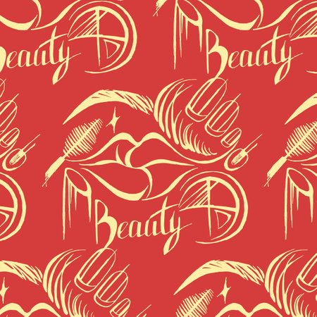 Makeup products realistic vector illustration. Facial cosmetics isolated on abstract geometric background. Advertising mockup, beauty banner template for online store, offer, sale, branding.のイラスト素材