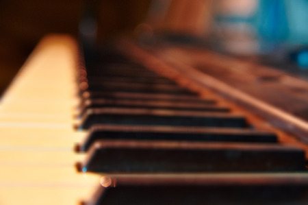 Blurred of Piano keyboard backgroundの写真素材