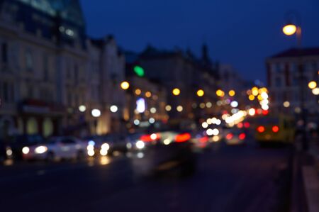 Abstract Night traffic lightsの写真素材