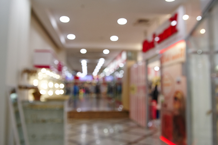 Blur background of shopping centerの写真素材