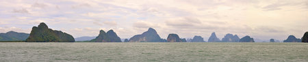Beautiful sunset in Phang Nga Bay. Thailand, Phuketのeditorial素材
