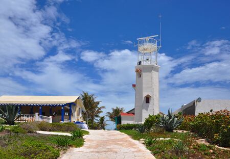 Beacon in Isla Mujeres. Mexico, Yucatanのeditorial素材