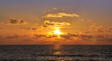 Beautiful sunset in Kata. Phuket, Thailandの写真素材
