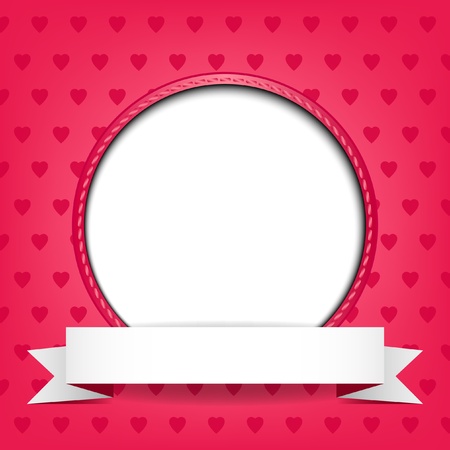 White circle with place for text or image on red background  のイラスト素材