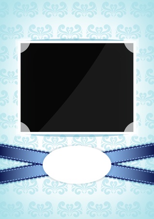 Blue vintage background with place for photo, text and picture  のイラスト素材