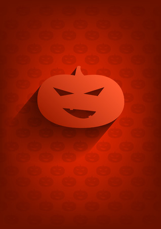 Orange background with pumpkin のイラスト素材