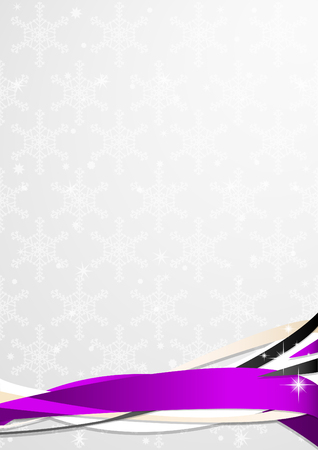 Vertical New Year s card on grey background with snowflakes and stars  のイラスト素材