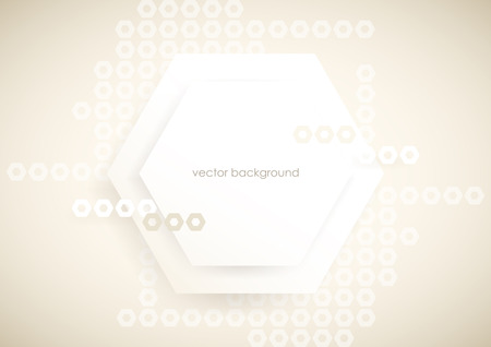 Horizontal light gray abstract background with hexagons.のイラスト素材