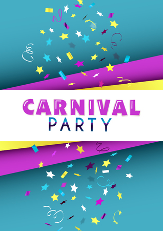Vertical carnival party banner design.のイラスト素材