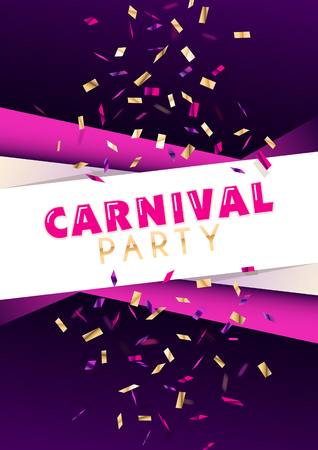 Vertical violet carnival template design.のイラスト素材