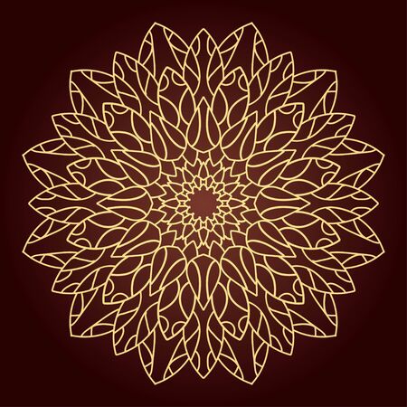 Mandala. Ethnic decorative element. Hand drawn backdrop.のイラスト素材