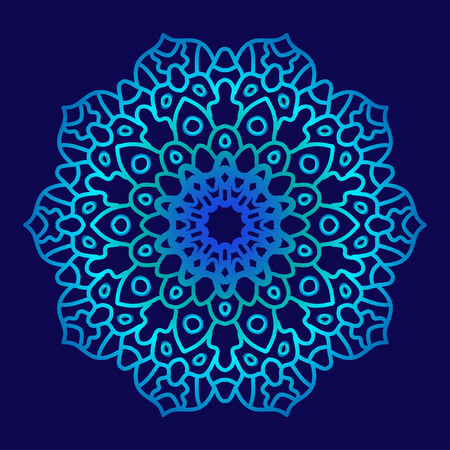 Decorative Indian round lace ornate mandala.のイラスト素材