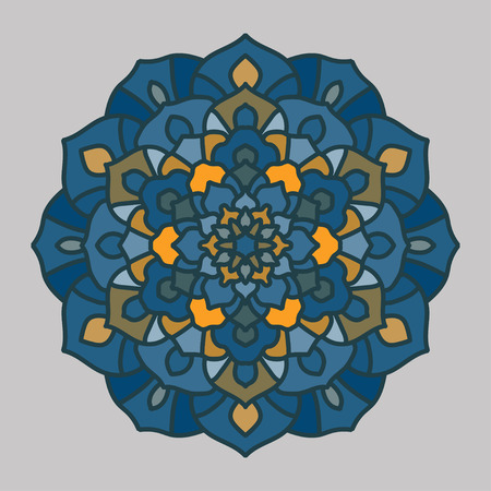 Mandala. Ethnic decorative element. Hand drawn backdrop.のイラスト素材