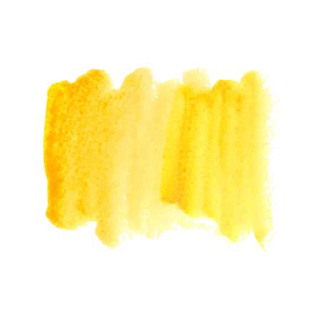 Yellow abstract watercolor brush strokes painted background. Texture paper. Vector illustration.のイラスト素材