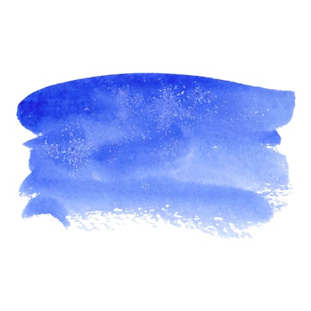 Blue abstract watercolor brush strokes painted background. Texture paper. Vector illustration.のイラスト素材