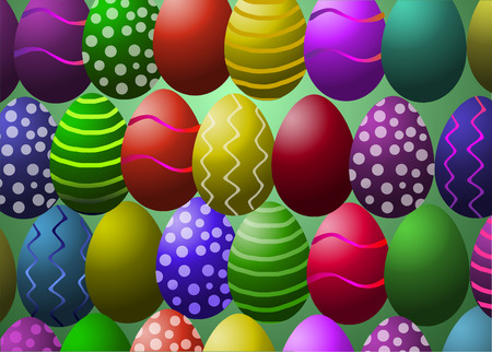illustration of colored easter eggsのイラスト素材