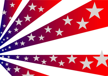 Vector illustration. The symbolism of the American flag. Stars and Stripes.のイラスト素材