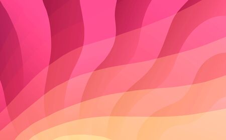Abstract vector background. Yellow red wavy lines.のイラスト素材
