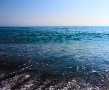 Blue silent seashoreの写真素材